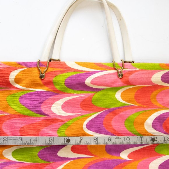 Retro Colourful 1970s Shoulder Bag | Women's Vintage Carry All Bag - Picture 3 of 9